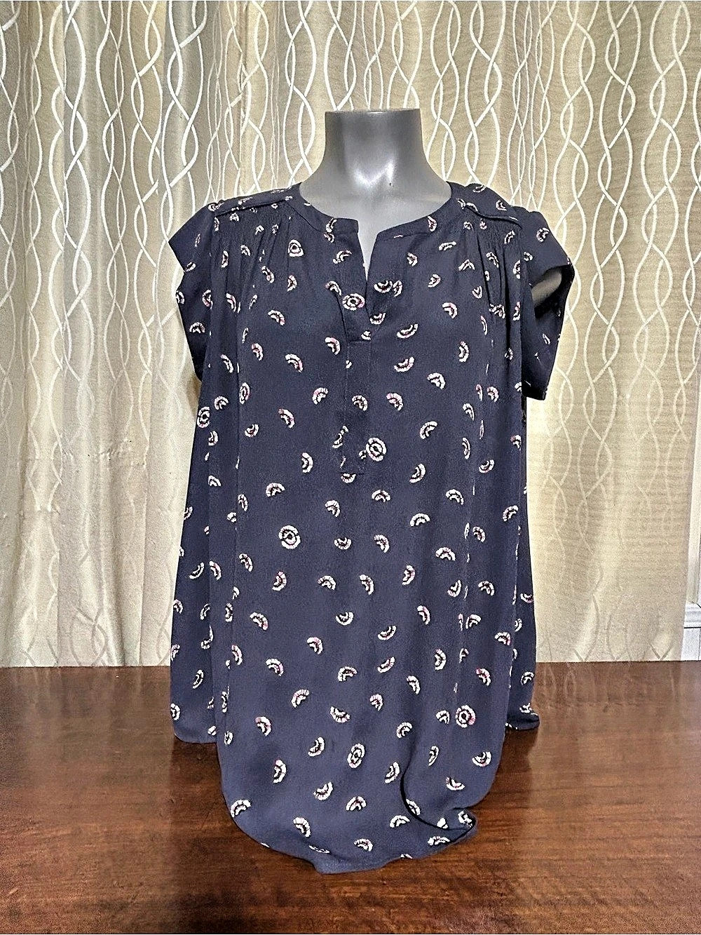 daniel rainn Paisley Blouse in Blue Size 2X Like New